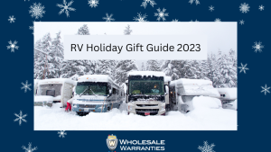 RVs covered in snow, Holiday Gift Guide 2023