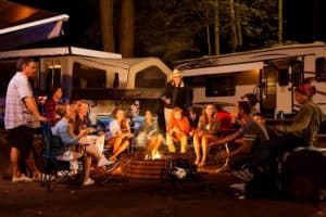 rv campfire gathering